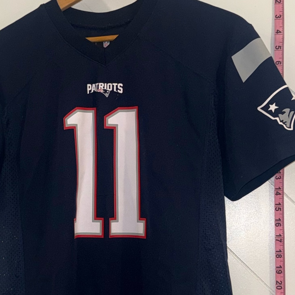New England NFL Patriots Jersey 11 Edelman youth XL 18-20 super bowl play offs - Picture 4 of 11